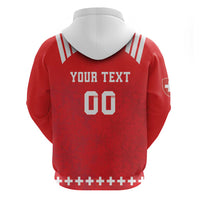 Custom Switzerland Rugby Hoodie Edelweis Pattern - Wonder Print Shop