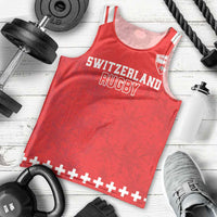 Custom Switzerland Rugby Men Tank Top Edelweis Pattern - Wonder Print Shop