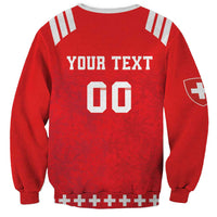 Custom Switzerland Rugby Sweatshirt Edelweis Pattern - Wonder Print Shop