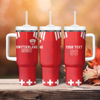 Custom Switzerland Rugby Tumbler With Handle Edelweis Pattern - Wonder Print Shop