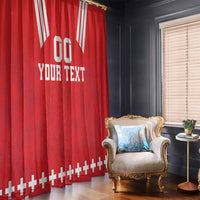 Custom Switzerland Rugby Window Curtain Edelweis Pattern - Wonder Print Shop