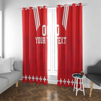 Custom Switzerland Rugby Window Curtain Edelweis Pattern - Wonder Print Shop