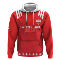 Custom Switzerland Rugby Zip Hoodie Edelweis Pattern - Wonder Print Shop