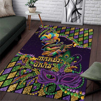 Mardi Gras Alligator Area Rug Let the Gator Jazz Roll - Wonder Print Shop