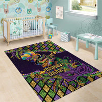 Mardi Gras Alligator Area Rug Let the Gator Jazz Roll - Wonder Print Shop