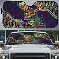 Mardi Gras Alligator Auto Sun Shade Let the Gator Jazz Roll - Wonder Print Shop
