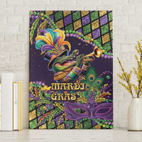 Mardi Gras Alligator Canvas Wall Art Let the Gator Jazz Roll - Wonder Print Shop