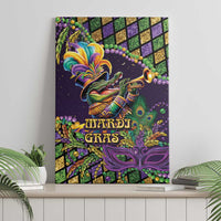 Mardi Gras Alligator Canvas Wall Art Let the Gator Jazz Roll - Wonder Print Shop