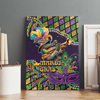 Mardi Gras Alligator Canvas Wall Art Let the Gator Jazz Roll - Wonder Print Shop