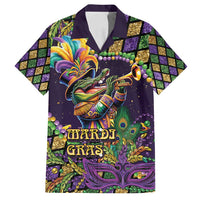 Mardi Gras Alligator Family Matching Summer Maxi Dress and Hawaiian Shirt Let the Gator Jazz Roll - Wonder Print Shop