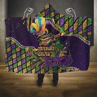 Mardi Gras Alligator Hooded Blanket Let the Gator Jazz Roll - Wonder Print Shop