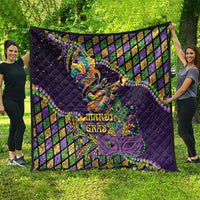 Mardi Gras Alligator Quilt Let the Gator Jazz Roll - Wonder Print Shop