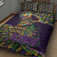 Mardi Gras Alligator Quilt Bed Set Let the Gator Jazz Roll - Wonder Print Shop