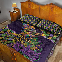 Mardi Gras Alligator Quilt Bed Set Let the Gator Jazz Roll - Wonder Print Shop
