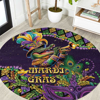 Mardi Gras Alligator Round Carpet Let the Gator Jazz Roll - Wonder Print Shop