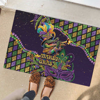Mardi Gras Alligator Rubber Doormat Let the Gator Jazz Roll - Wonder Print Shop