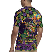 Mardi Gras Alligator Rugby Jersey Let the Gator Jazz Roll - Wonder Print Shop