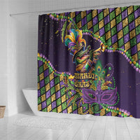 Mardi Gras Alligator Shower Curtain Let the Gator Jazz Roll - Wonder Print Shop
