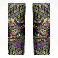 Mardi Gras Alligator Skinny Tumbler Let the Gator Jazz Roll - Wonder Print Shop
