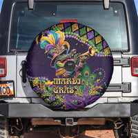 Mardi Gras Alligator Spare Tire Cover Let the Gator Jazz Roll - Wonder Print Shop