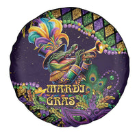 Mardi Gras Alligator Spare Tire Cover Let the Gator Jazz Roll - Wonder Print Shop