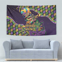 Mardi Gras Alligator Tapestry Let the Gator Jazz Roll - Wonder Print Shop