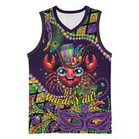 Mardi Gras Crawfish Basketball Jersey Let's Mardi Y'all - Wonder Print Shop