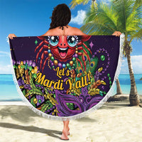 Mardi Gras Crawfish Beach Blanket Let's Mardi Y'all - Wonder Print Shop