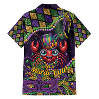 Mardi Gras Crawfish Family Matching Off Shoulder Short Dress and Hawaiian Shirt Let's Mardi Y'all - Wonder Print Shop