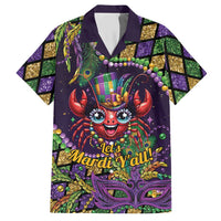 Mardi Gras Crawfish Hawaiian Shirt Let's Mardi Y'all - Wonder Print Shop