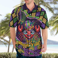 Mardi Gras Crawfish Hawaiian Shirt Let's Mardi Y'all - Wonder Print Shop