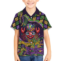 Mardi Gras Crawfish Hawaiian Shirt Let's Mardi Y'all - Wonder Print Shop