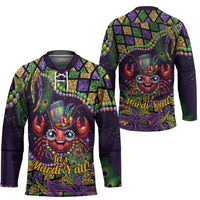 Mardi Gras Crawfish Hockey Jersey Let's Mardi Y'all - Wonder Print Shop