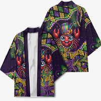 Mardi Gras Crawfish Kimono Let's Mardi Y'all - Wonder Print Shop