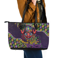 Mardi Gras Crawfish Leather Tote Bag Let's Mardi Y'all - Wonder Print Shop