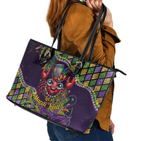Mardi Gras Crawfish Leather Tote Bag Let's Mardi Y'all - Wonder Print Shop
