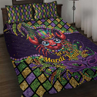 Mardi Gras Crawfish Quilt Bed Set Let's Mardi Y'all - Wonder Print Shop