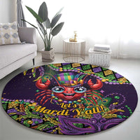 Mardi Gras Crawfish Round Carpet Let's Mardi Y'all - Wonder Print Shop