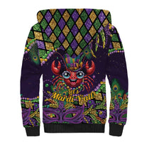 Mardi Gras Crawfish Sherpa Hoodie Let's Mardi Y'all - Wonder Print Shop