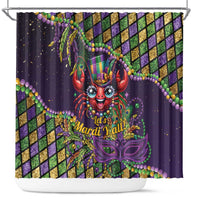 Mardi Gras Crawfish Shower Curtain Let's Mardi Y'all - Wonder Print Shop