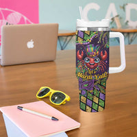 Mardi Gras Crawfish Tumbler With Handle Let's Mardi Y'all - Wonder Print Shop