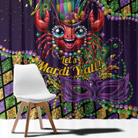 Mardi Gras Crawfish Window Curtain Let's Mardi Y'all - Wonder Print Shop
