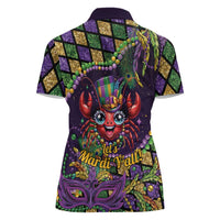 Mardi Gras Crawfish Women Polo Shirt Let's Mardi Y'all - Wonder Print Shop