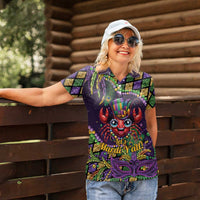Mardi Gras Crawfish Women Polo Shirt Let's Mardi Y'all - Wonder Print Shop