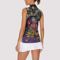 Mardi Gras Crawfish Women Sleeveless Polo Shirt Let's Mardi Y'all - Wonder Print Shop