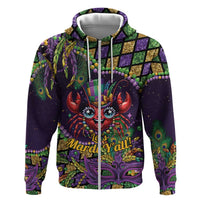 Mardi Gras Crawfish Zip Hoodie Let's Mardi Y'all - Wonder Print Shop