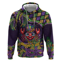 Mardi Gras Crawfish Zip Hoodie Let's Mardi Y'all - Wonder Print Shop