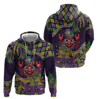 Mardi Gras Crawfish Zip Hoodie Let's Mardi Y'all - Wonder Print Shop