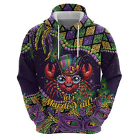 Mardi Gras Crawfish Zip Hoodie Let's Mardi Y'all - Wonder Print Shop