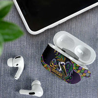 Mardi Gras Pelican AirPods Case Crowned Feathers Carnival Reign - Wonder Print Shop